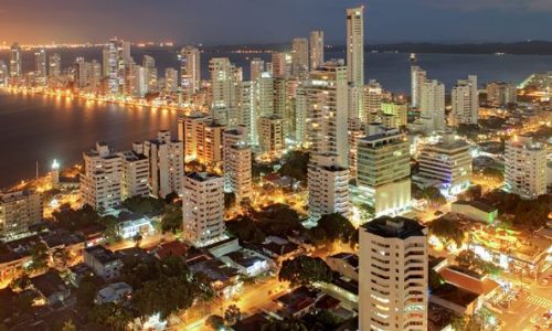 Cartagena Colombia Night View Of The City