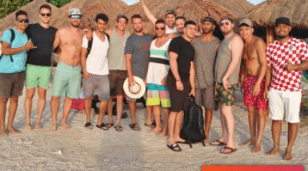 Cartagena Bachelor Party Group At Playa Blanca Beach