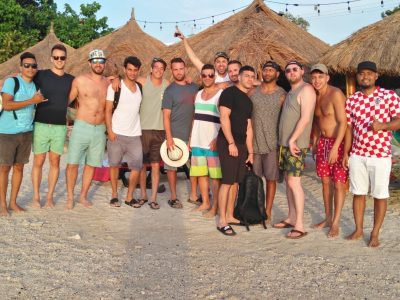 Cartagena Bachelor Party Group on the beach